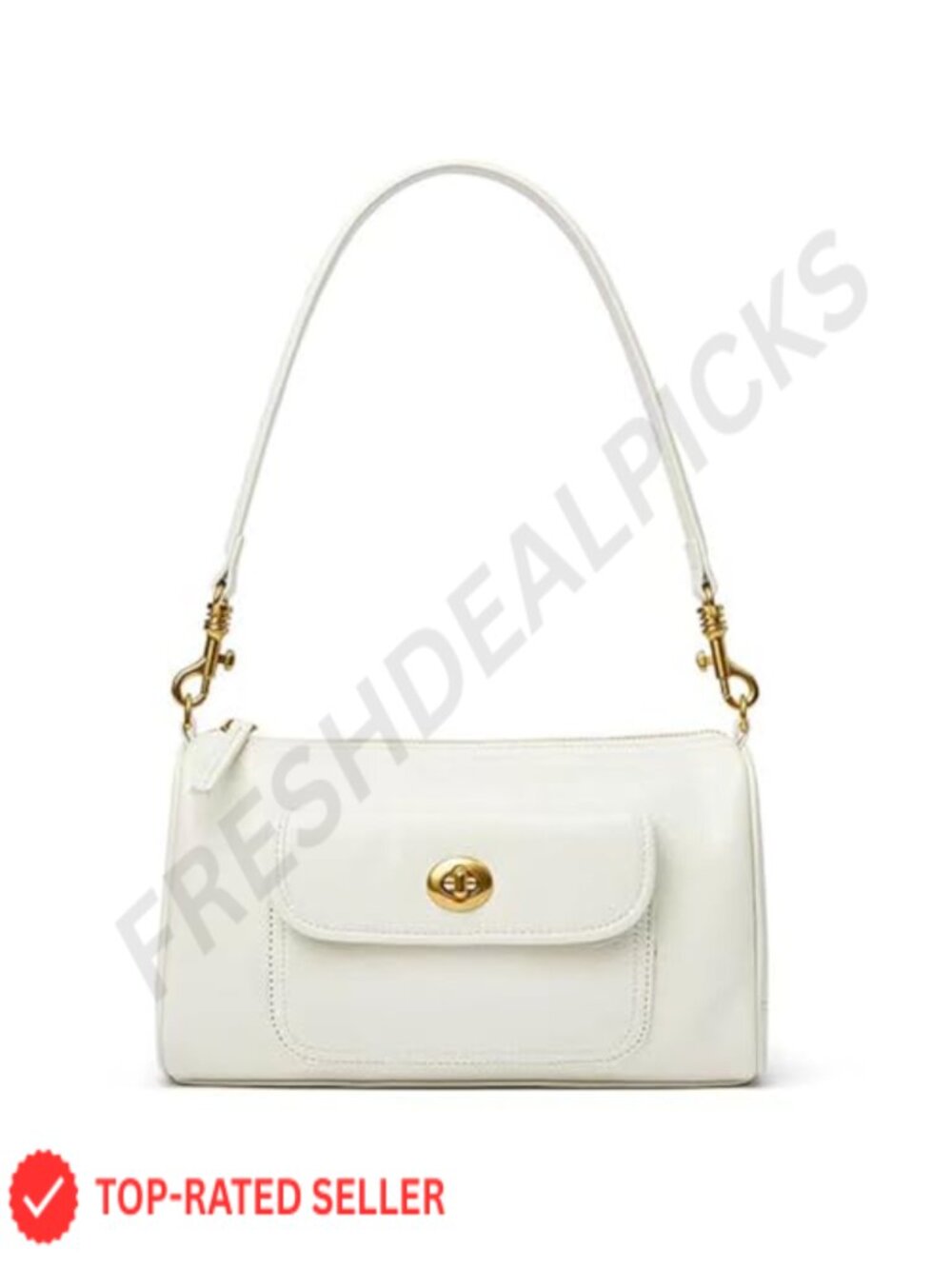 Genuine Leather Shoulder Bag with Two Straps Crossbody Purse Vintage Satchel